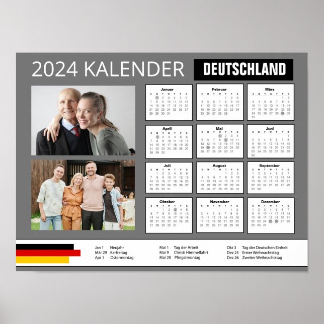 German Language | Add Your Photo 2024 Germany  Poster (Front)