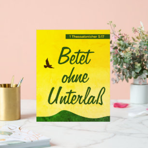 German Language Bible Verse Motivational  Acrylic Sign