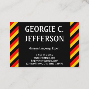 German Language Expert Business Card