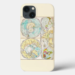 German-Language Polar Map iPhone 13 Case