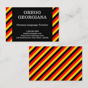 German Language Teacher Business Card