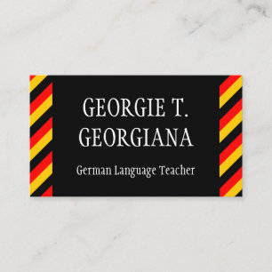German Language Teacher Business Card