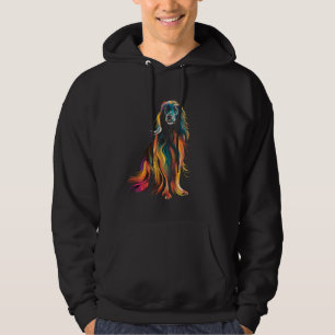 German Longhair Dog Walking Pet Fan Hoodie