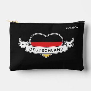 German Love custom name & text Accessory Pouch
