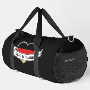 German Love custom name & text Duffle Bag