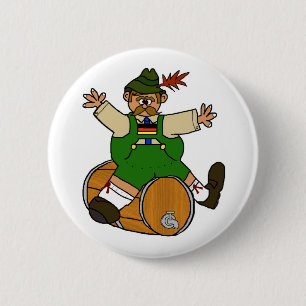 German Man on Beer Keg Buttons