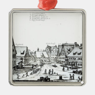 German Market town, 1704 Metal Tree Decoration