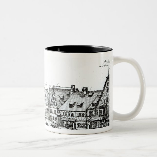 German Market town, 1704 Two-Tone Coffee Mug (Right)
