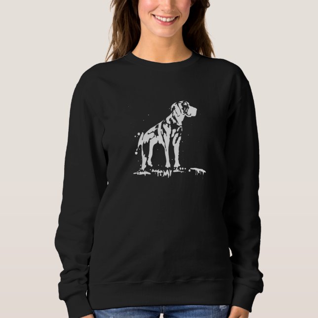 German Mastiff Or Great Dane Spray Or Stencil Sweatshirt (Front)