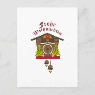 German Merry Christmas Holiday Postcard