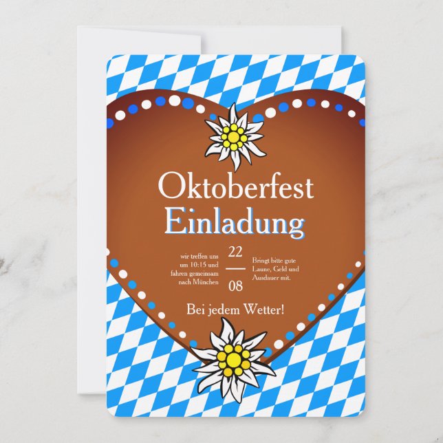 German Minimal Premium Event Invitation (Back)