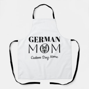 German MOM Birthday Gift For Mom, Dog Mom Apron