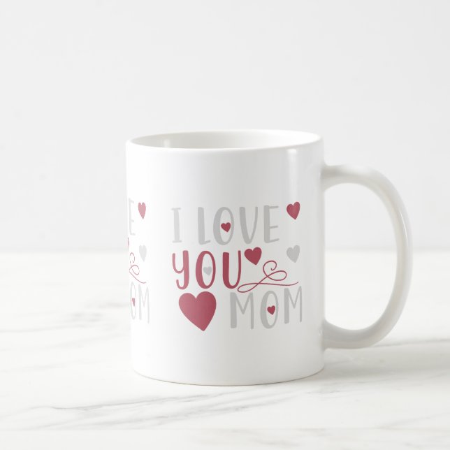German Mum Pink Typography Dog Lover Coffee Mug (Right)