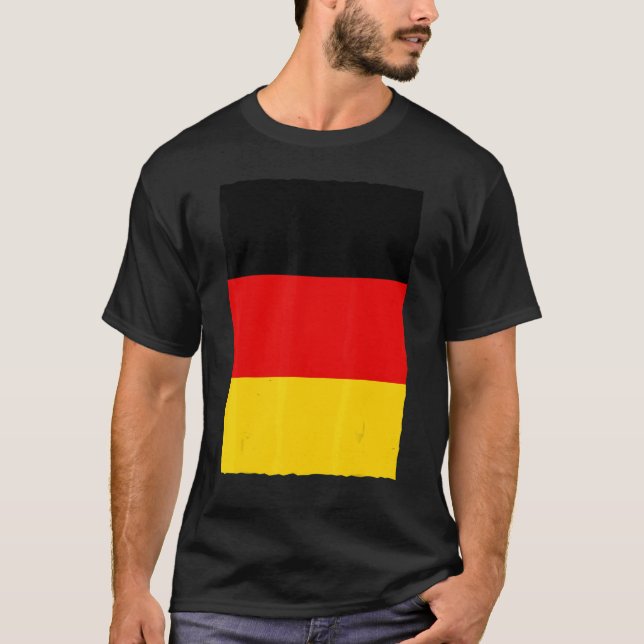 German National Flag Of Germany T-Shirt (Front)