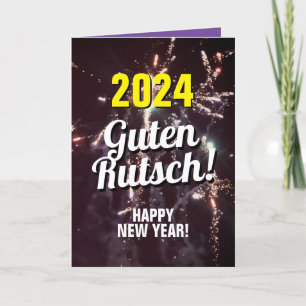 German  New Year Wish 2024 Send via Text Download  Holiday Card
