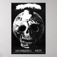 German Nuclear War - No Political Poster Peace