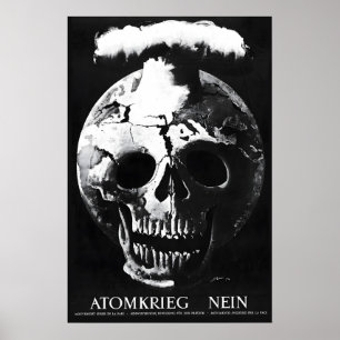 German Nuclear War - No Political Poster Peace