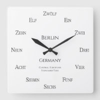 German Numbers Personalised City Country Time Zone