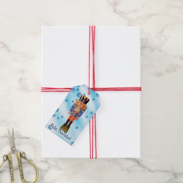 German Nutcracker - Feliz Navidad Gift Tags (With Twine)