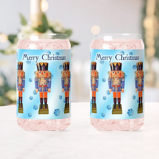 German Nutcracker - Merry Christmas Can Glass (Insitu (Wedding))