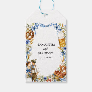 German Oktoberfest Bavarian Beer Pretzel Vintage Gift Tags
