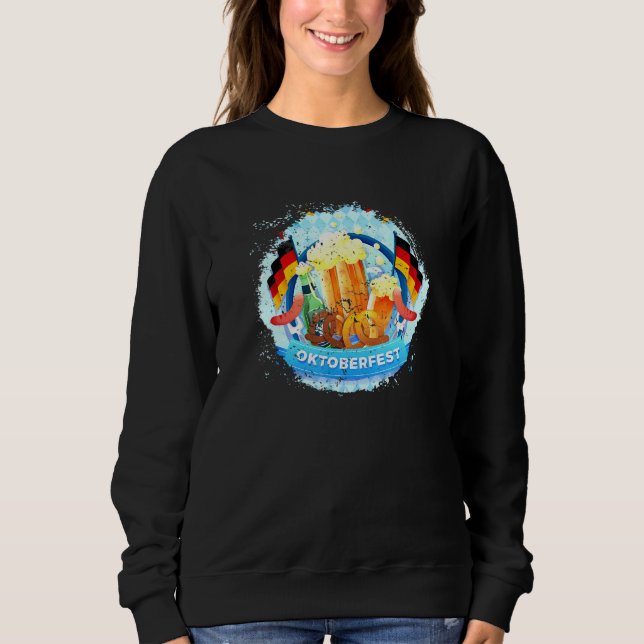 German Oktoberfest Beer Drinking Germany Flag Fest Sweatshirt (Front)