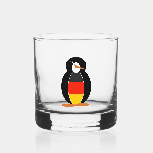 German Penguin -- Deutsch Pinguin Whiskey Glass (Front)