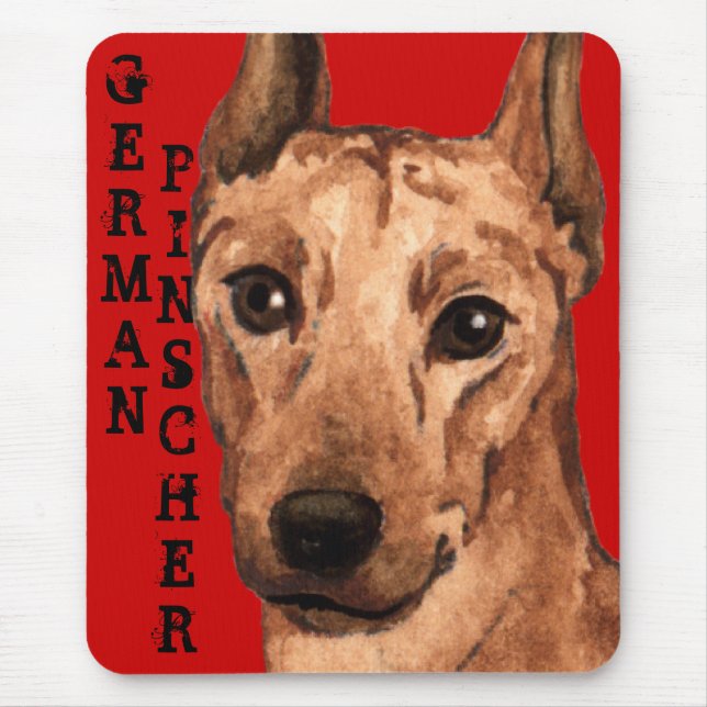 German Pinscher Colour Block Mouse Pad (Front)