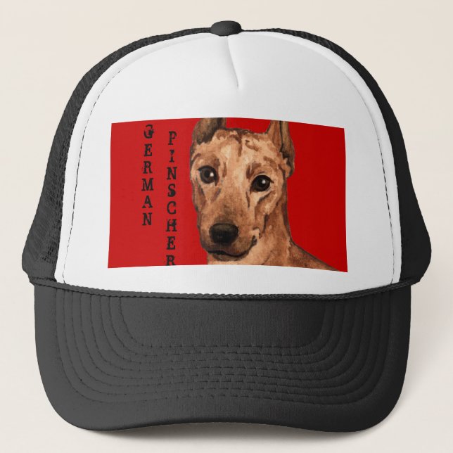German Pinscher Colour Block Trucker Hat (Front)