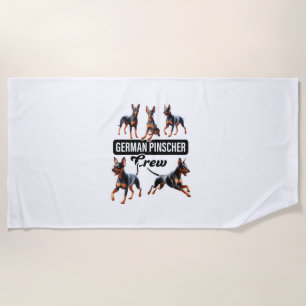 German Pinscher Crew  Beach Towel