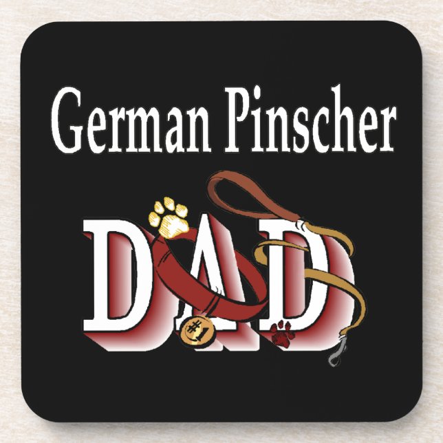 German Pinscher Dad Coaster (Front)