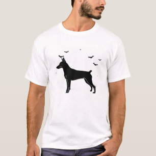 German Pinscher Dog � Halloween Moon Silhouette Cl T-Shirt
