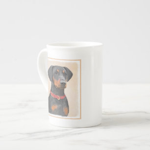 German Pinscher Painting Original Animal Art Bone China Mug