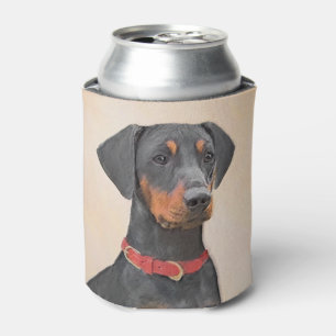 German Pinscher Painting Original Animal Art Can Cooler