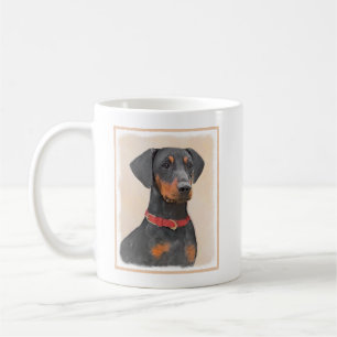 German Pinscher Painting Original Animal Art Coffee Mug
