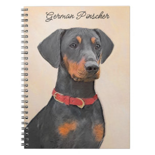 German Pinscher Painting Original Animal Art Notebook