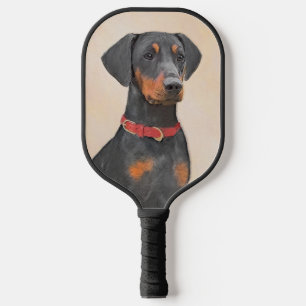 German Pinscher Painting Original Animal Art Pickleball Paddle