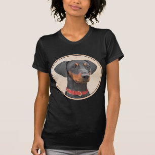 German Pinscher Painting Original Animal Art T-Shirt