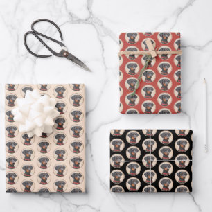 German Pinscher Painting Original Animal Art Wrapping Paper Sheet