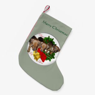 German Pinscher Puppies Christmas Small Christmas Stocking