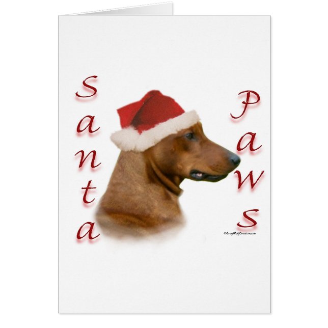 German Pinscher Santa Paws (Front)