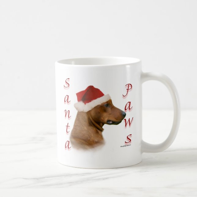German Pinscher Santa Paws Coffee Mug (Right)