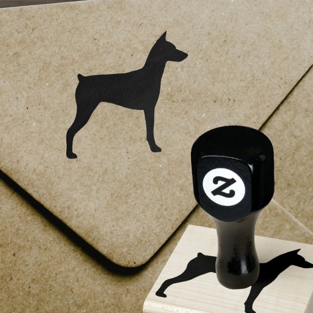 German Pinscher Silhouette Rubber Stamp (Creator Uploaded)