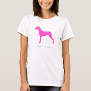German Pinscher T-shirt (pink docked version)