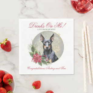 German Pinscher Wedding Napkins With Dogs Photo
