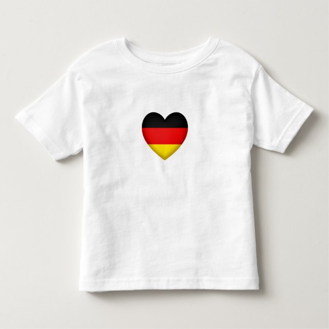 German Pride Black Red Gold Heart Emblem Toddler T-Shirt (Front)