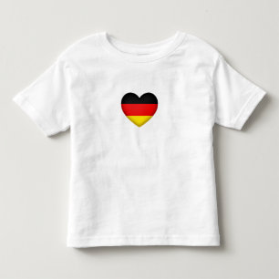 German Pride Red Blwck Gold Heart Emblem Toddler T-Shirt