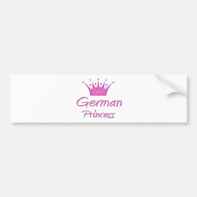 German Princess Bumper Sticker (Front)