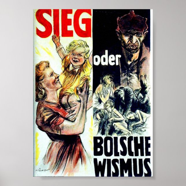 German Propaganda Against Bolshevism Poster (Front)