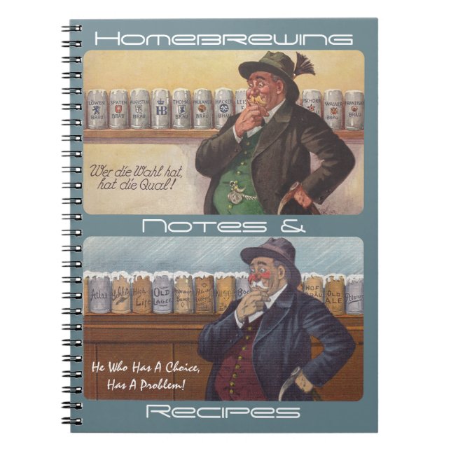 German Proverb Notebook Homebrewing Recipes Notes (Front)